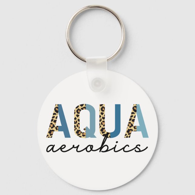 Porte-clés Aqua Aerobics Empreinte Cheetah Livres d'aquagym (Recto)