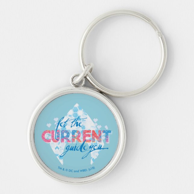 Porte-clés Aquaman | Graphique Logo "Let The Current Guide Yo (Devant)