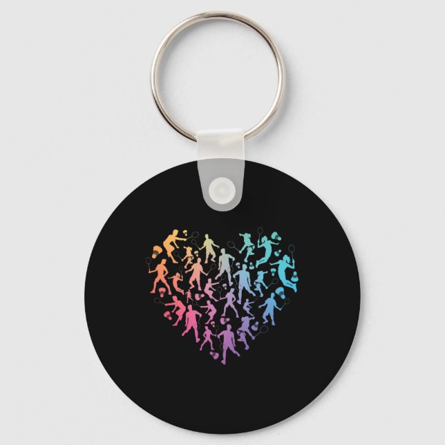 Porte-clés Aquarelle Badminton Player Team Shutter Amateurs P (Recto)