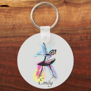 Porte-clés Aquarelle Ballerina Dancer Thème