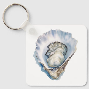 Porte-clés Aquarelle Coquille d'Huître