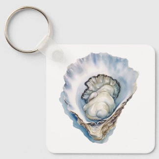 Porte-clés Aquarelle Coquille d'Huître