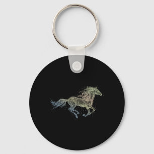 Porte-clés Aquarelle de cheval J'aime Chevaux Chevaux équitat