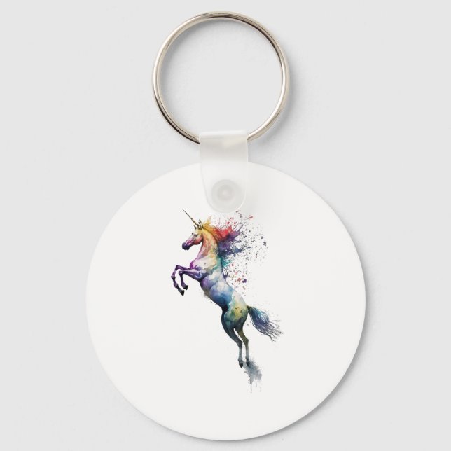 Porte-clés Aquarelle de couleur arc-en-ciel Abstraite d'une l (Recto)
