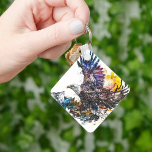 Porte-clés Aquarelle de Mountain Majesty Eagle