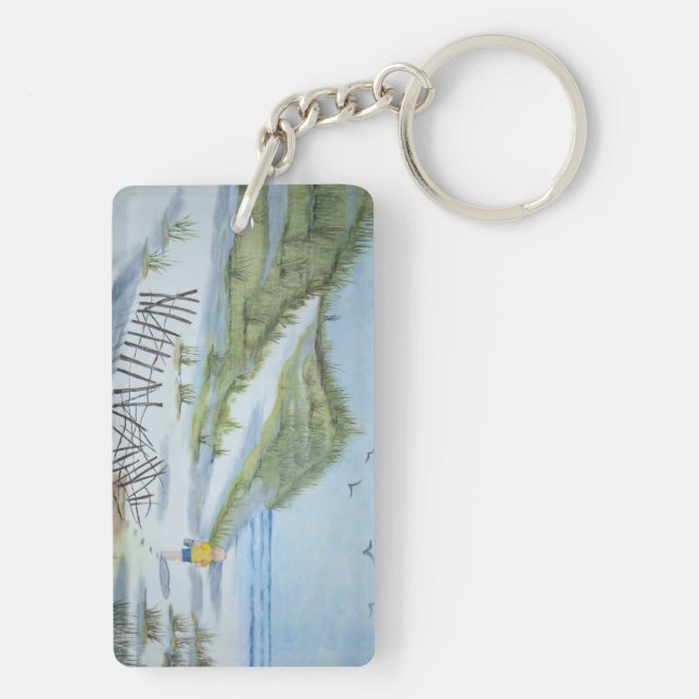 Porte-clés Aquarelle de plage (Dos)