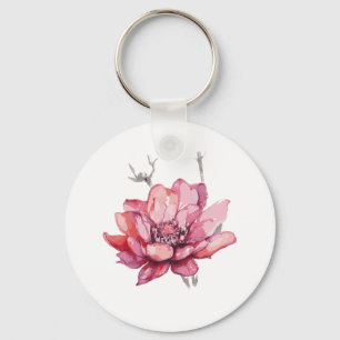 Porte-clés Aquarelle délicate Florale