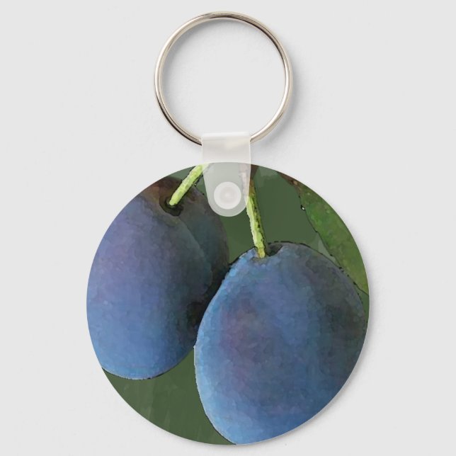 Porte-clés Aquarelle des prunes - Porte - clé (Recto)