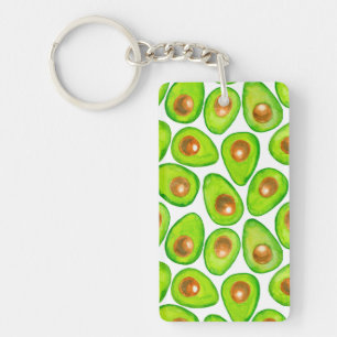 Porte-clés Aquarelle en tranches d'Avocado