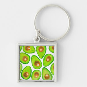 Porte-clés Aquarelle en tranches d'Avocado