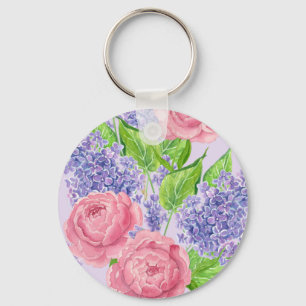 Porte-clés Aquarelle et lilas