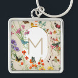 Porte-clés Aquarelle Fleurs sauvages & papillons Jardin Flora<br><div class="desc">Une belle aquarelle avec fleurs sauvages et papillons. Aménagement coloré de fleurs sauvages et de papillons dans un jardin fleuri. Un design idéal pour tous ceux qui aiment les papillons colorés, les fleurs d'aquarelle, les illustrations fleurs sauvages et l'art botanique. Décor maison de saison parfait ou cadeau pour quelqu'un spécial....</div>