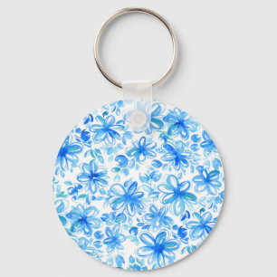 Porte-clés Aquarelle Floral Chintz Motif mignon