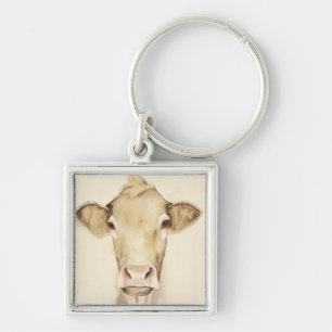 Porte-clés Aquarelle Grange Animaux   Vache