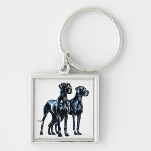 Porte-clés Aquarelle Great Danes
