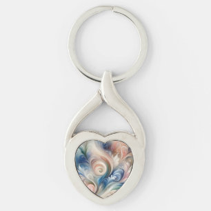 Porte-clés Aquarelle Imaginaire Floral Romantique Motif