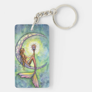 Porte-clés Aquarelle Mermaid Moon Mermaid Molly Harrison Art