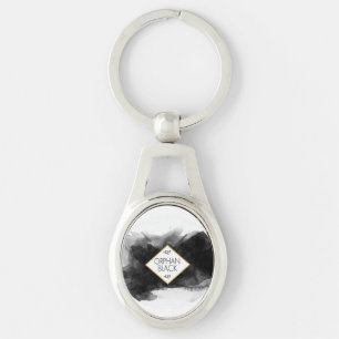 Porte-clés Aquarelle noire noire orpheline