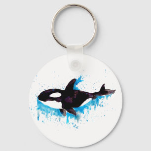 Porte-clés Aquarelle Orca