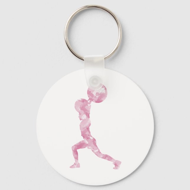 Porte-clés Aquarelle propre et Jerk en rose (Recto)