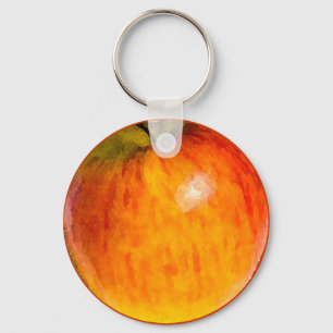 Porte-clés Aquarelle rouge d'Apple - porte - clé
