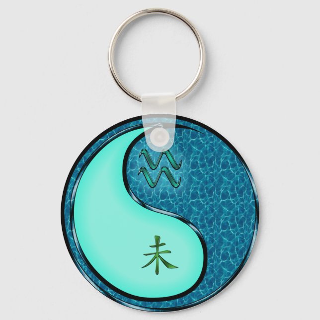 Porte-clés Aquarius et Porte - clé de chèvre d'eau (Recto)