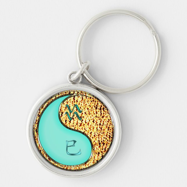 Porte-clés Aquarius et serpent à feu (Devant)