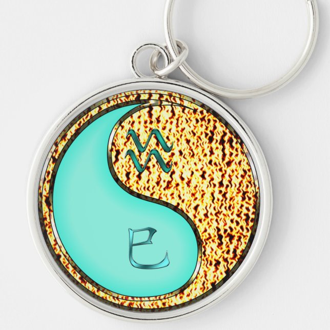 Porte-clés Aquarius et serpent à feu (Devant)