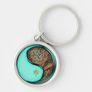 Porte-clés Aquarius et singe de la Terre