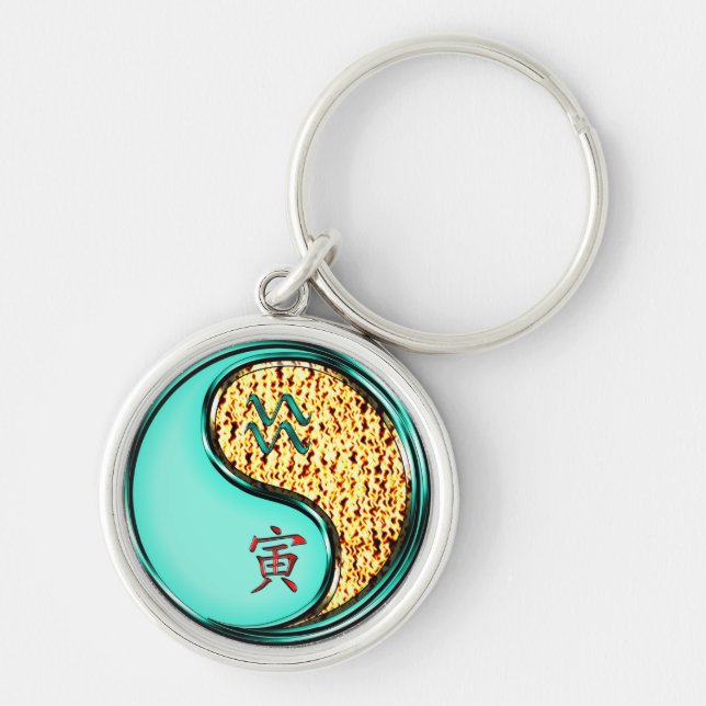 Porte-clés Aquarius et Tigre de Feu (Devant)