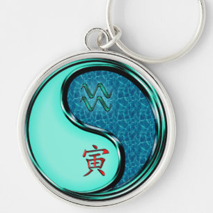 Porte-clés Aquarius et Tigres d'eau