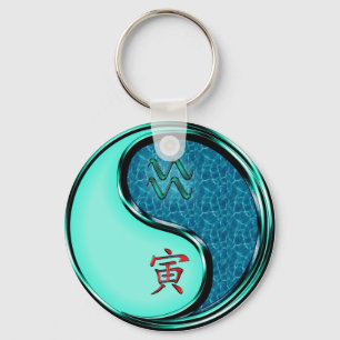 Porte-clés Aquarius et Tigres d'eau