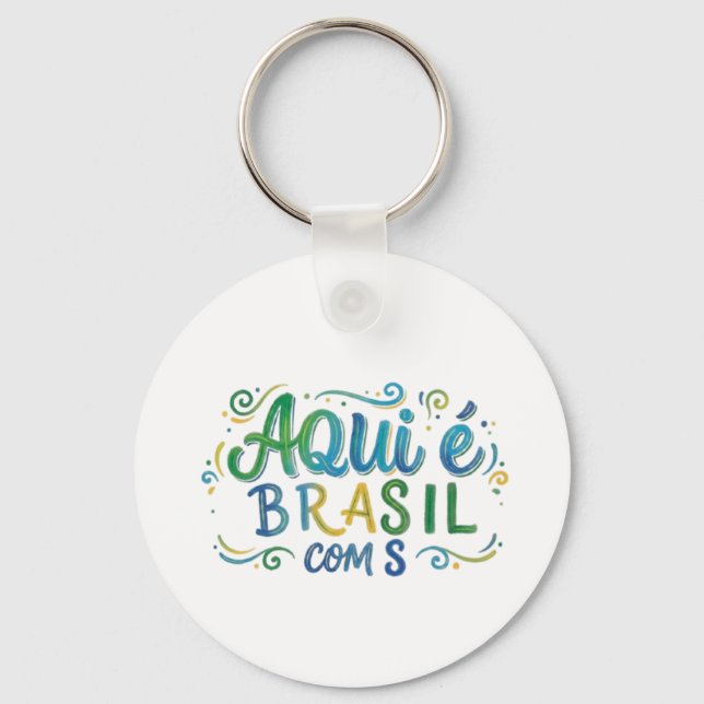 Porte-clés Aqui e Brasil com S Culture (Recto)