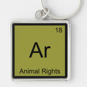 Porte-clés Ar - Droits des animaux Symbole de l'élément de ch