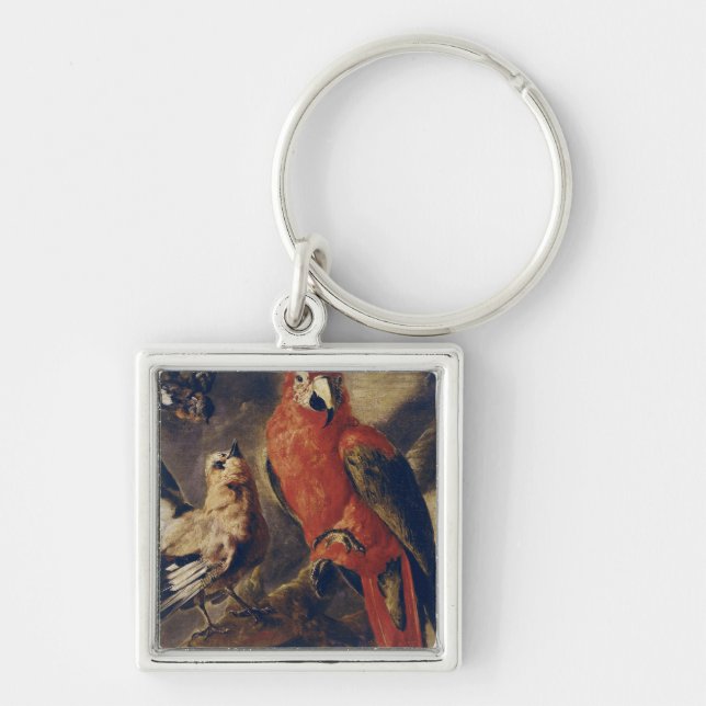 Porte-clés Ara et bouvreuil (Devant)