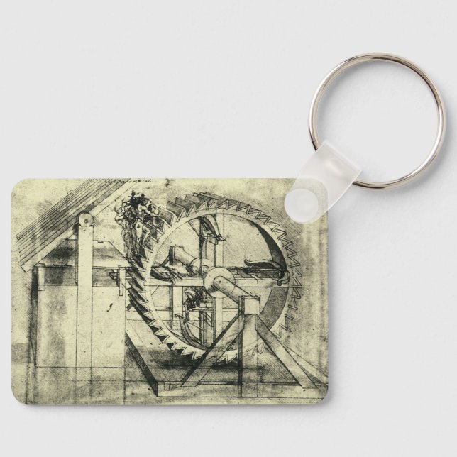 Porte-clés Arbalète à tapis roulant de Léonard de Vinci (Recto)