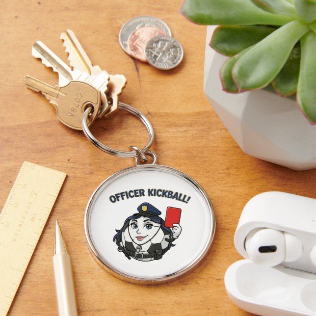 Porte-clés Arbitre de football Kickball (Bureau)