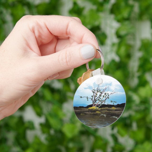 Porte-clés Arbre à Argent avec des Billets de Dollar (main)