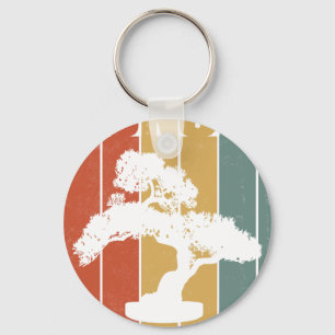 Porte-clés Arbre Bonsaï Drôle Arbre Bonsaï Japonais Drôle Whi