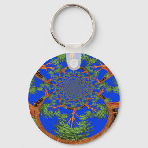 Porte-clés Arbre d'acacia en kaléidoscope Impression d'art/Gr
