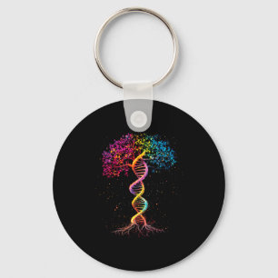 Porte-clés Arbre d'ADN de la génétique de la biologie de la v