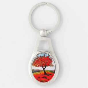 Porte-clés Arbre d'automne rouge