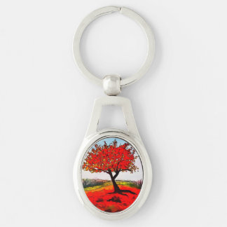 Porte-clés Arbre d'automne rouge
