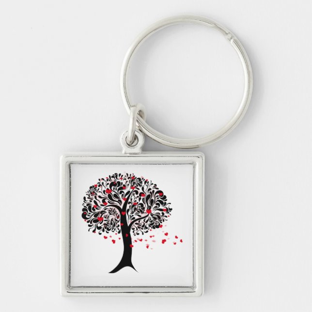 Porte-clés Arbre de cœurs (Devant)