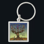 Porte-clés Arbre de Judaica L'shanah Tovah d'habillement de<br><div class="desc">Vous regardez la collection de conception de Lee Hiller. Habillement,  cadeaux et photographie de Lee Hiller d'objet de collection ou collection d'art numérique. Vous pouvez regarder sa photographie de nature chez http://HikeOurPlanet.com/ et suivre son blog de randonnée dans le parc national de Hot Springs.</div>