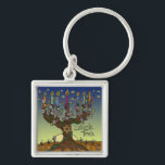 Porte-clés Arbre de Judaica L'shanah Tovah d'habillement de<br><div class="desc">Vous regardez la collection de conception de Lee Hiller. Habillement,  cadeaux et photographie de Lee Hiller d'objet de collection ou collection d'art numérique. Vous pouvez regarder sa photographie de nature chez http://HikeOurPlanet.com/ et suivre son blog de randonnée dans le parc national de Hot Springs.</div>