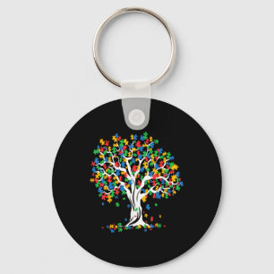 Porte-clés Arbre De La Sensibilisation sur l'autisme De Vie M