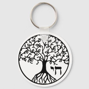 Porte-clés Arbre de la vie avec CHAI