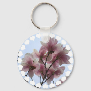 Porte-clés Arbre de magnolia dans le porte - clé de fleur