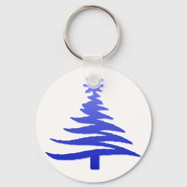Porte-clés Arbre de Noël Cobalt bleu (Recto)